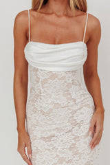 Melting Lace Maxi Dress White