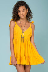 Elin Ruffled Bottom Dress Mango