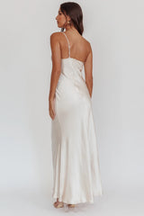 Twilight Tango One-Shoulder Maxi Dress Champagne