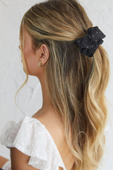 City Lights Embellished Scrunchie Black