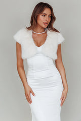 Sophi Short Sleeve Fur Jacket Cream