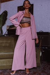 Vous Etes Belle Pleated Waist Pants Blush