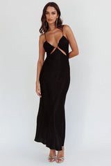 Casa Nova Cut-Out String Dress Black