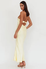 Jassinta Keyhole Bust Maxi Dress Lemon