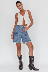 Tardy Cargo Short Jorts Denim
