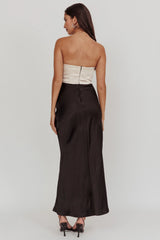 Kamillia Strapless Split Maxi Dress Black