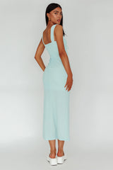 Carinn Tied Bust Maxi Dress Sky Blue