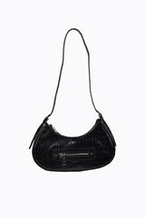 Peta And Jain Moto Shoulder Bag Black