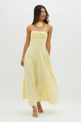Bondi Rose Decoration Maxi Dress Lemon
