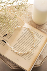 Odette Twisted Pearl Headband Gold