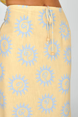Sun Days Midi Skirt Sun Lemon