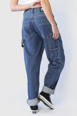 DR DENIM Faye Worker Pebble Mid Stone