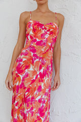 Golden Sands Cami Strap Maxi Dress Floral Red