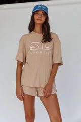 On Track SL Logo T-Shirt Camel