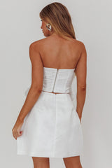 Count Down A-Line Mini Skirt Oyster
