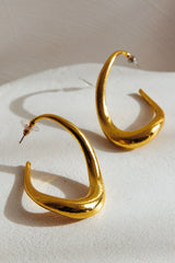 Triumph Hoop Earrings Gold