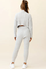 Breckenridge Long Cable Knit Pants Grey