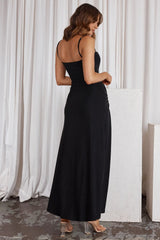 Stand Out Twist Detail Maxi Dress Black