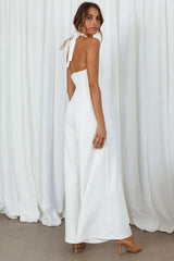 Remember This Halterneck Wide Leg Jumpsuit White