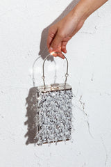 Dancing In September Sequin Rectangle Bag Silver