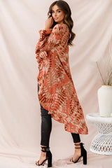 Elaine High Low Balloon Sleeve Top Rose
