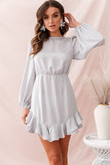Sydney Double Bow Back Dress Silver