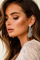 Don't Wait Up Beaded Earrings Clear