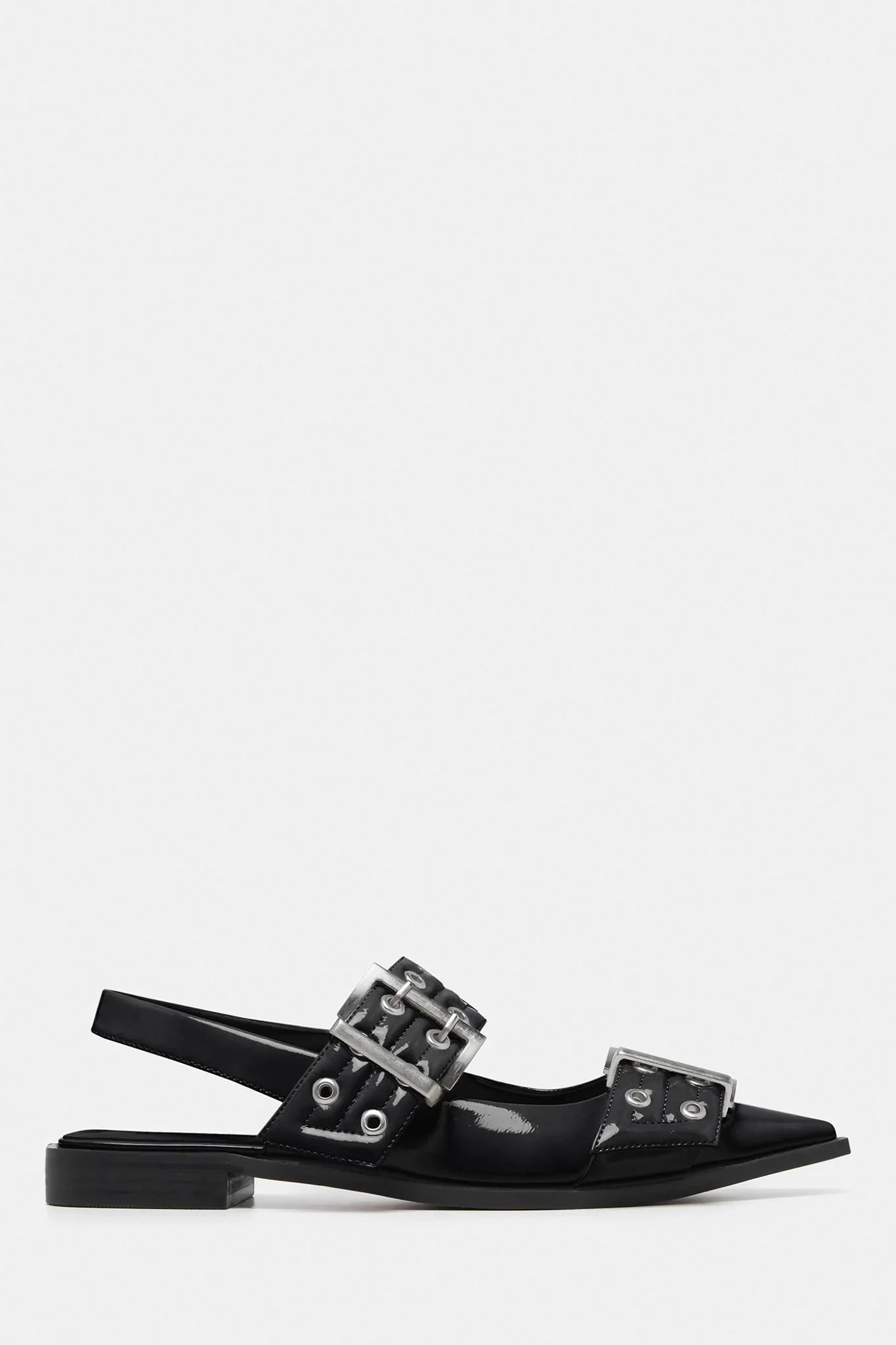 THERAPY Matilda Pointed Flat Black Patent