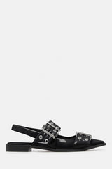 THERAPY Matilda Pointed Flat Black Patent