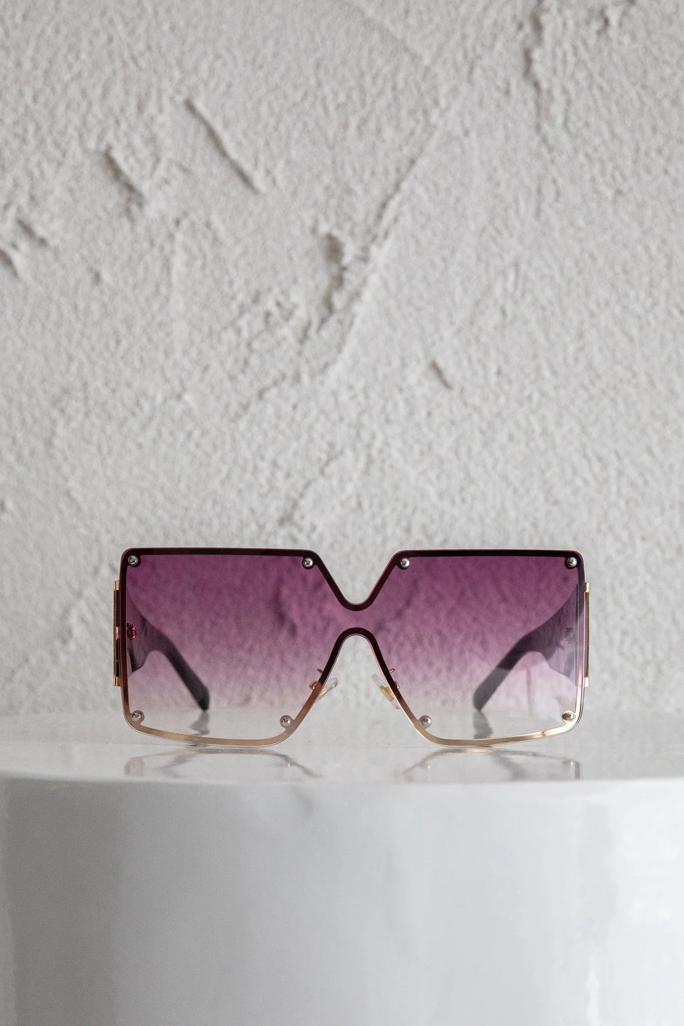 Fiery Square Frame Sunglasses Red