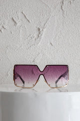 Fiery Square Frame Sunglasses Red