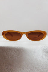 Live Loud Oval Sunglasses Brown