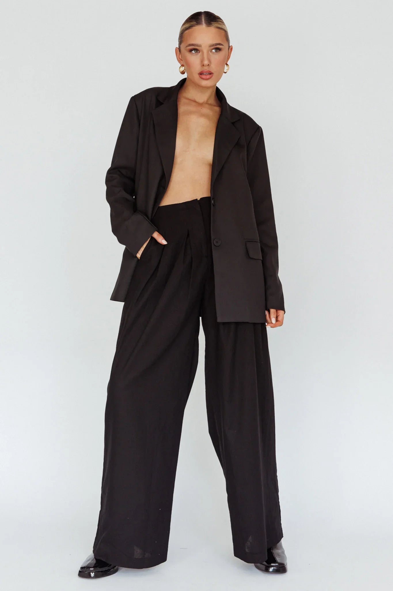 Sloan Side Pocket Trouser Pants Black