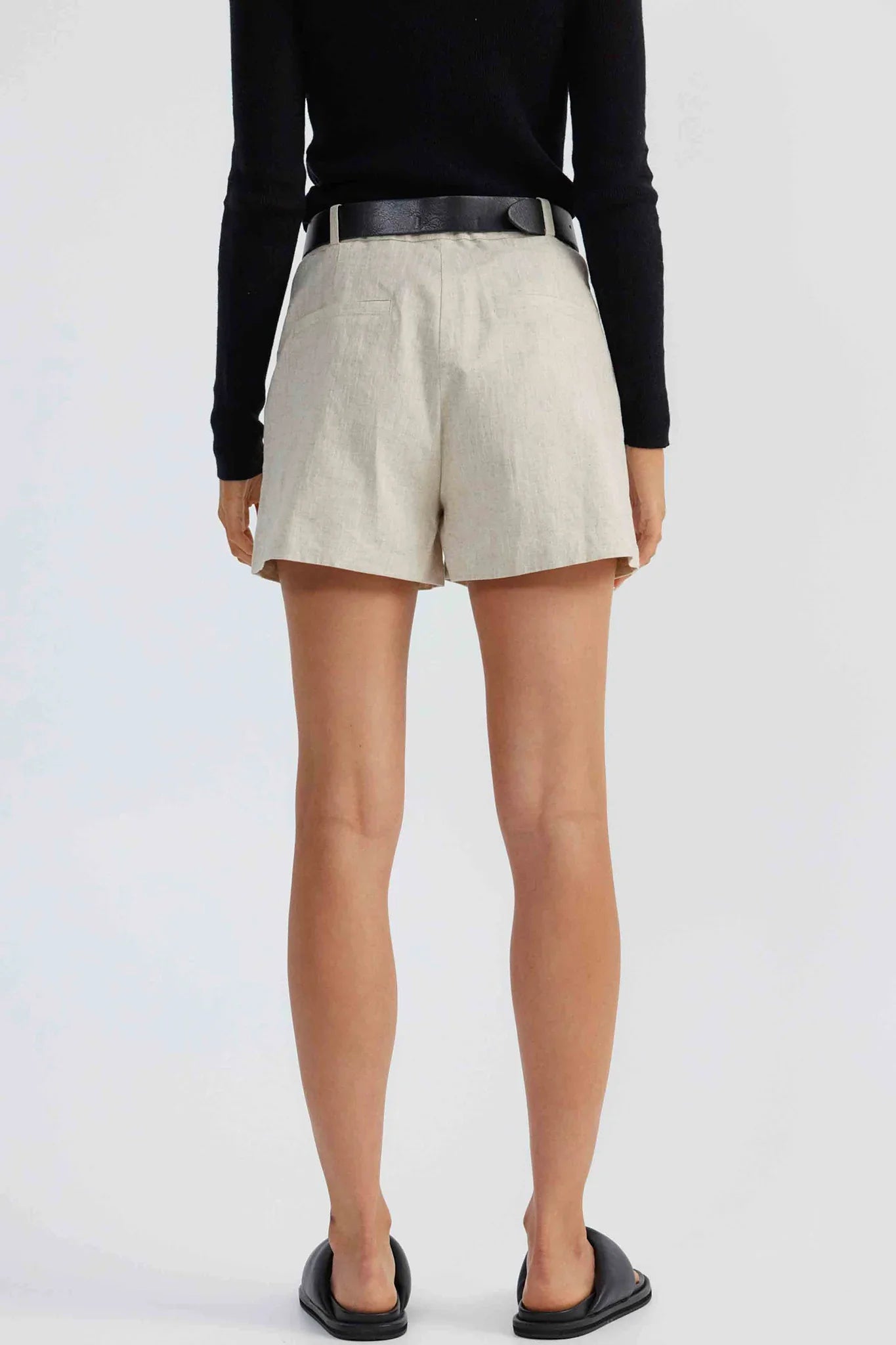 SNDYS Hale Linen Shorts Natural