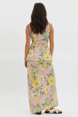 Philomena Midi Skirt Floral Blush