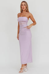 Lorely Gathered Bodice Maxi Dress Lilac