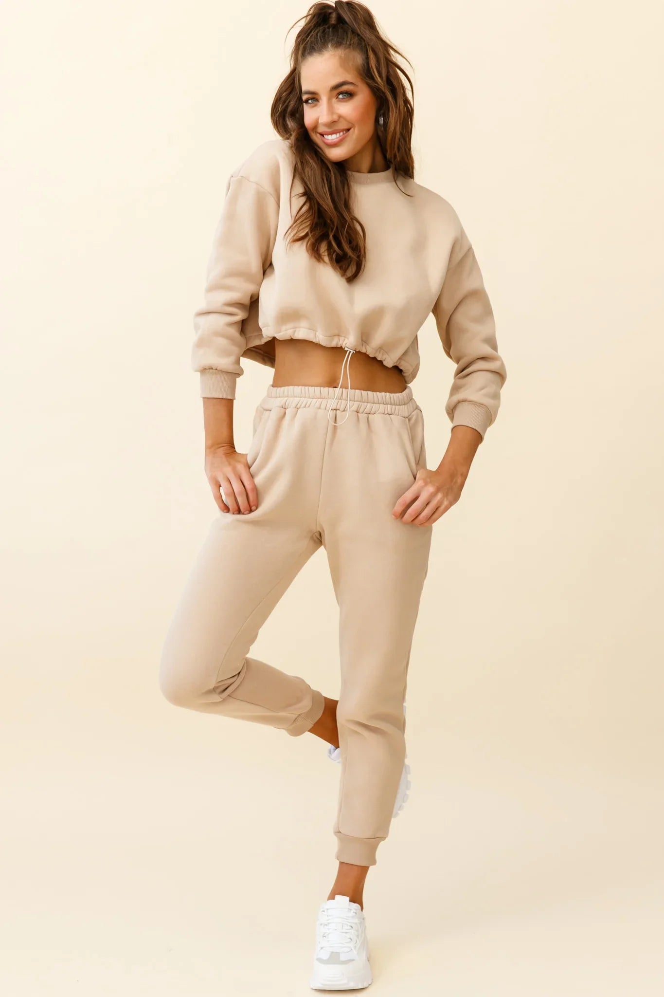 Monterey Elasticated Waist Jogger Pants Tan