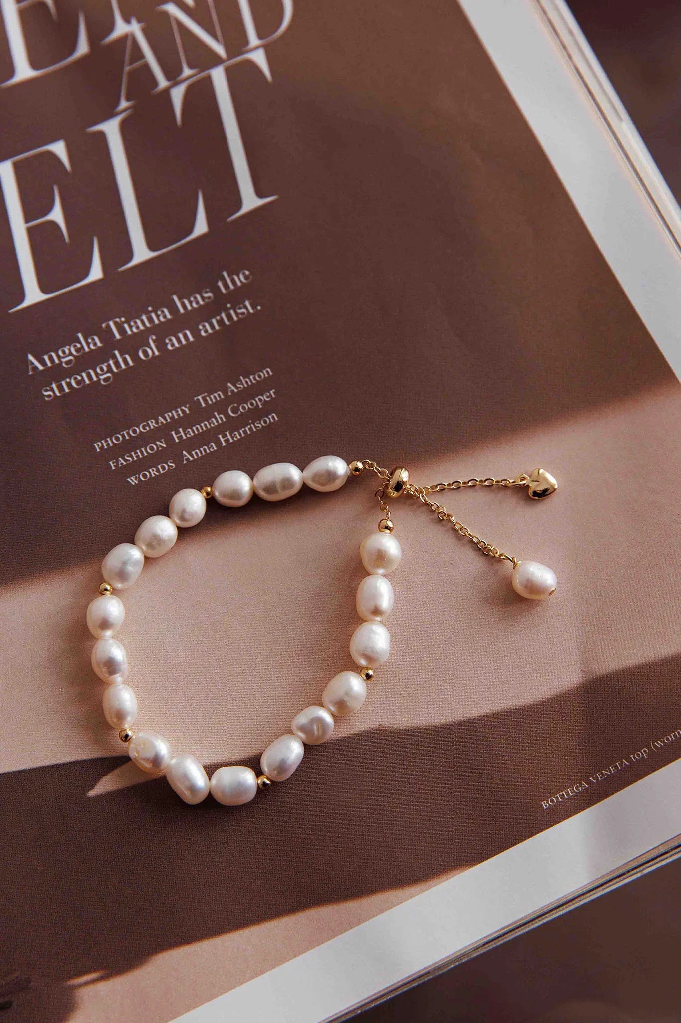 Sharie Baroque Pearl Bracelet Gold