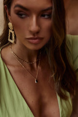 Mia Pendant Necklace Set Gold