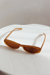 Live Loud Oval Sunglasses Brown