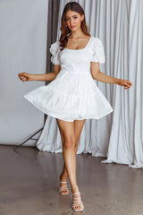 Marirose Tied Back A-Line Mini Dress White