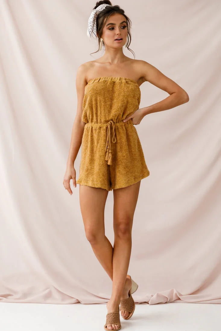 Margie Terry Cloth Romper Ginger