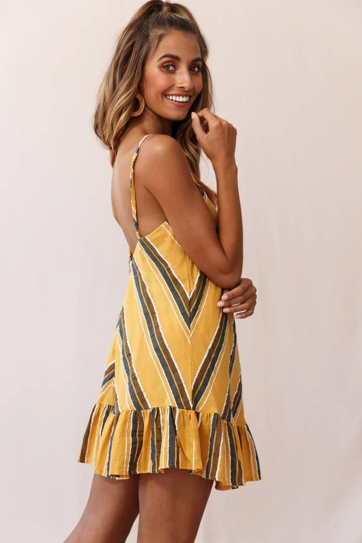 Beni Cami Strap Shift Dress Mustard