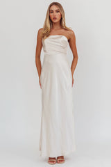 City Of Stars Strapless Maxi Dress Champagne