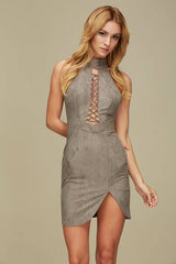 Helena Going Out Mini Dress Grey