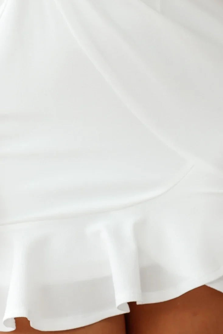 Prom Queen Bandeau Mini Dress White