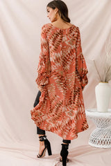 Elaine High Low Balloon Sleeve Top Rose