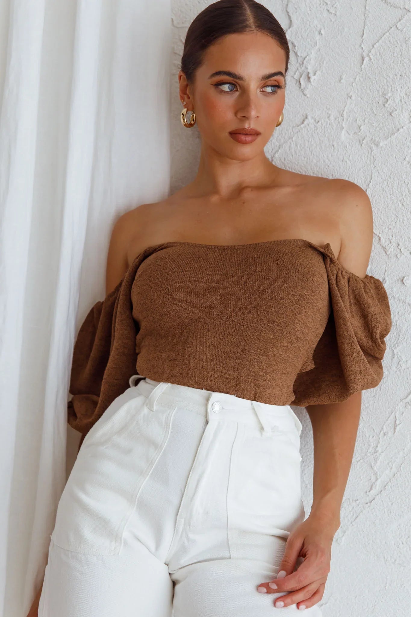 Maddi Tied Back Bodysuit Mocha