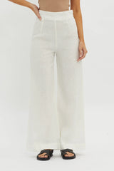 Wanda Wide Leg Pants White