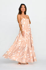 Bora Bora Tied Back Maxi Dress Print Beige